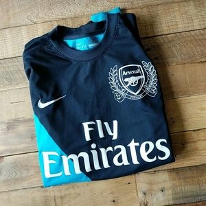 Long sleeved blue and black Arsenal FC jersey